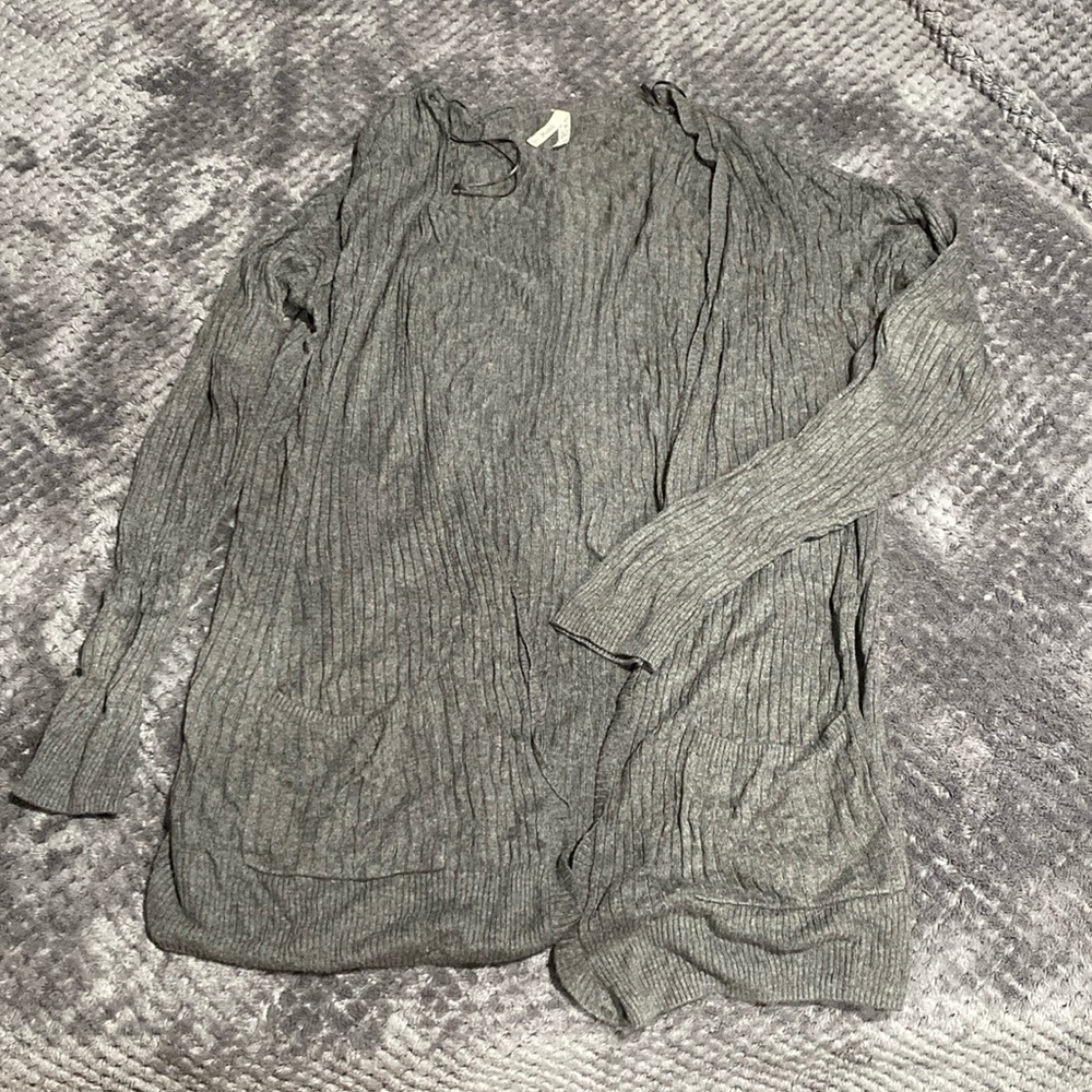Grey knited coverup